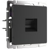 Встраиваемые механизмы розетка СУ Ethernet RJ-45 . черный матовый IP20 Werkel