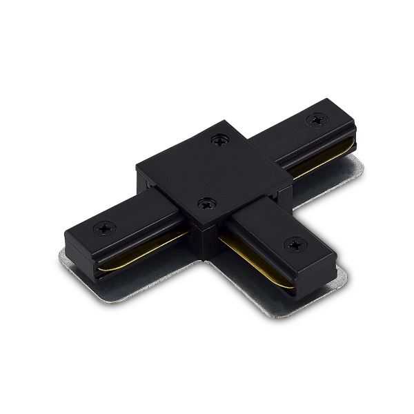 Donel T-образный токопроводящий соединитель для шинопровода, черный, пластик, 106х69 мм, серия: DN01