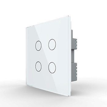 Сенсорный выключатель 4 клавиши 1 пост Белый UK стандарт Livolo