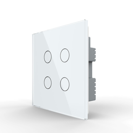 Сенсорный выключатель 4 клавиши 1 пост Белый UK стандарт Livolo