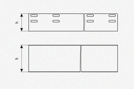 Лоток глухой ЛМГ 500х150х2000 УТ1,5, оцинкованный лист S1,5