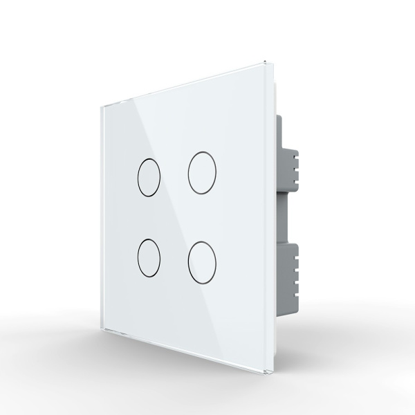 Сенсорный выключатель 4 клавиши 1 пост Белый UK стандарт Livolo