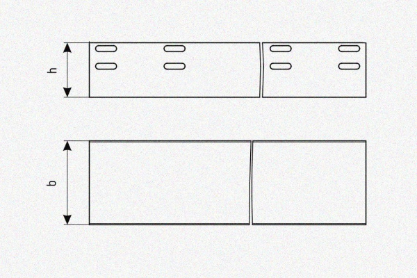 Лоток глухой ЛМГ 500х150х2000 УТ1,5, оцинкованный лист S1,5