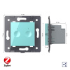 Двухклавишный проходной сенсорный выключатель ZigBee Module, цвет зеленый (механизм) Livolo
