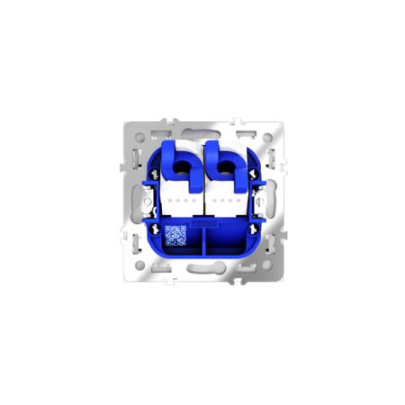 Розетка компьютерная встраиваемая Voltum S70 двойная RJ45+RJ45 КАТ.6, (белый глянцевый)