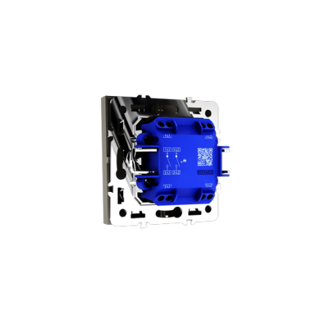 Выключатель встраиваемый Voltum S70 двухклавишный с подсветкой 10А, (шелк)