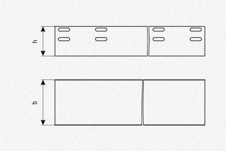 Лоток глухой ЛМГ 50х50х2000 УТ1,5, оцинкованный лист S1,5