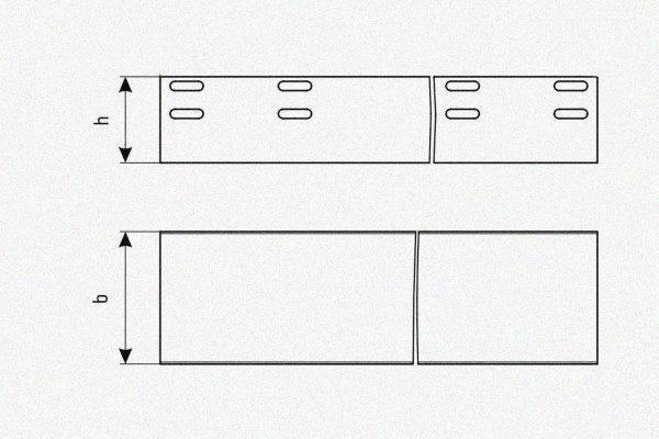 Лоток глухой ЛМГ 50х50х2000 УТ1,5, оцинкованный лист S1,5