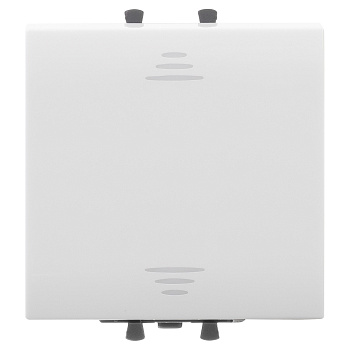 Выключатель одноклавишный модульный, "Avanti", "Белое облако", 2 модуля DKC