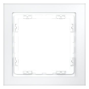 Рамка стеклянная Voltum S70 на 1 пост, (белый, матовый, стекло)