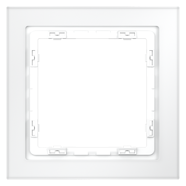 Рамка стеклянная Voltum S70 на 1 пост, (белый, матовый, стекло)