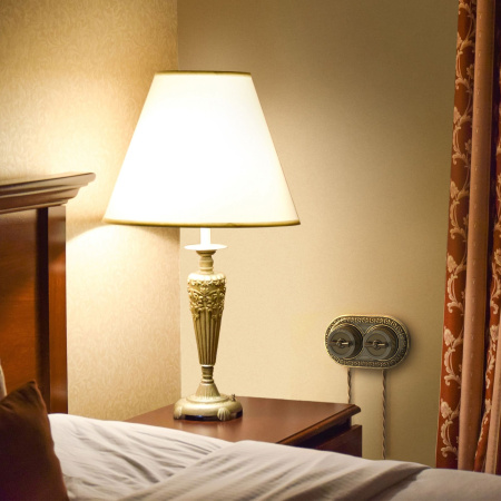 Переключатель одноклавишный (Бронзовый) Ретро ОУ IP20 Werkel