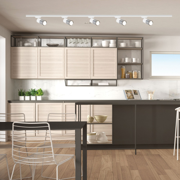 Трековый светодиодный светильник для однофазного шинопровода 6Вт 4200К белый матовый, хром IP20 Avantag (a047018) Elektrostandard