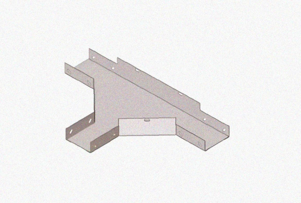 Лоток тройниковый глухой ОТГ 200х80 УХЛ1, оцинкованный лист S1,0