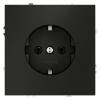 Розетка встраиваемая Voltum S70 с заземлением 16А, (черный матовый)