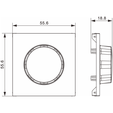Donel A07 матовый карбон накладка для светорегулятора поворотного, серия DB