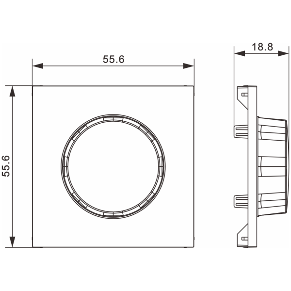 Donel A07 матовый карбон накладка для светорегулятора поворотного, серия DB