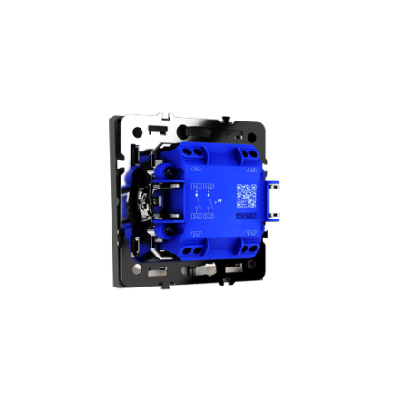 Выключатель встраиваемый Voltum S70 двухклавишный с подсветкой 10А, (титан)