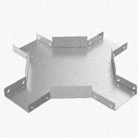 Лоток крестообразный замковый перфорированный КМЗ 300х65 УТ1,5, оцинкованный лист, S1,5