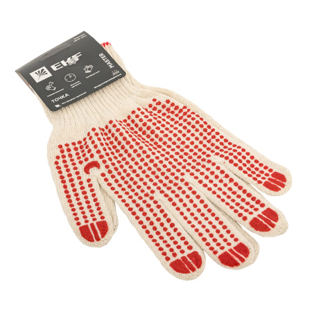 Перчатки рабочие ТОЧКА с ПВХ-покрытием (10 класс, 10 разм) Master EKF