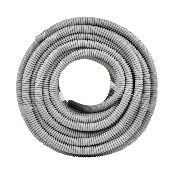 Труба гофр, ПВХ с протяжкой d16 мм (50 м) серая EKF-Plast