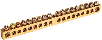 Шина PEN "земля-ноль" 8х12мм 18/1 (18групп/крепеж по центру) IEK