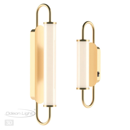 Настенный св-к выкл на базе LED 10W 800Лм 3000К PONTE бел/зол ODEON LIGHT