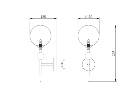 Настенный светильник (бра) 1*G9 5Вт Латунь IP20 Maddison FR5115WL-01BZ Freya