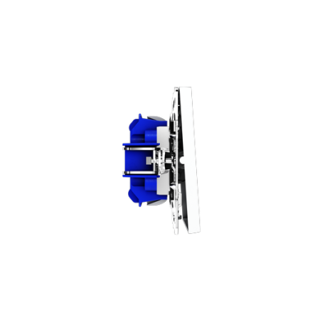 Проходной переключатель встраиваемый Voltum S70 одноклавишный 10А, (белый матовый)