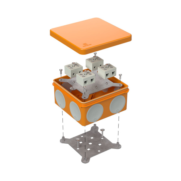 Коробка огнестойкая для о/п двухкомпонентная 60-0300-FR10.0-8 Е15-Е120 100х100х50 RAL2004 Промрукав