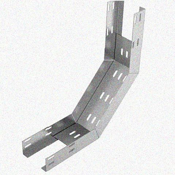 Лоток перфорированный КП 200х65-90 УТ1,5 для поворота трассы вверх на 90, горячее цинкование, S1,0