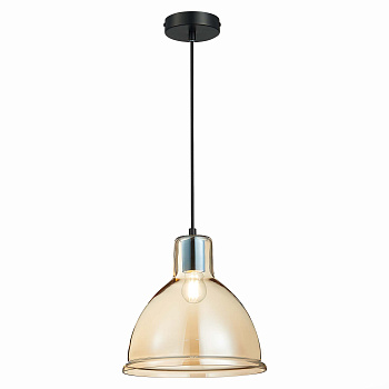 Люстра подвесная Черный/Янтарный E27 1*60Вт SLE114723-01 EVOLUCE