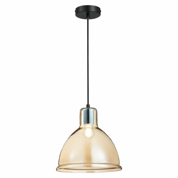 Люстра подвесная Черный/Янтарный E27 1*60Вт SLE114723-01 EVOLUCE