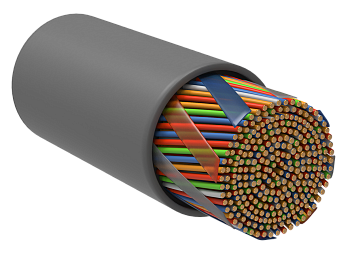 ITK Витая пара U/UTP кат.5E 50 пар 50х2х24AWG solid LSZH нг(А)-HF серый (500м)