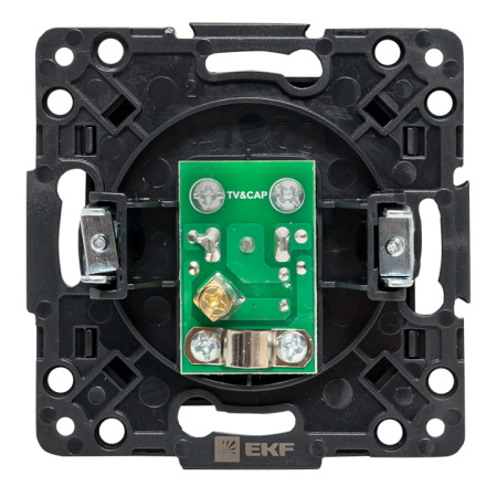 Стокгольм Механизм Розетки TV 1-местной 75Ом 5-862МГц черной EKF