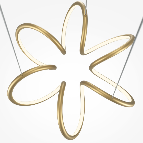 Подвесной светильник LED 52Вт Латунь IP20 Curve MOD241PL-L60BSK Maytoni