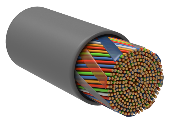 ITK Витая пара U/UTP кат.5E 50 пар 50х2х24AWG solid LSZH нг(А)-HF серый (500м)