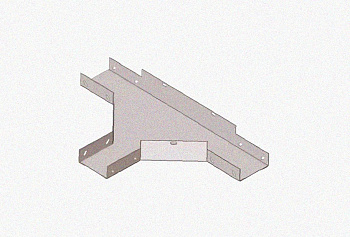 Лоток тройниковый замковый глухой ОТЗГ 400х65 УХЛ1, оцинкованный лист S1,5
