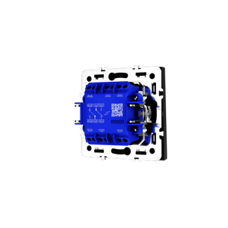 Проходной переключатель встраиваемый Voltum S70 двухклавишный 10А, (черный матовый)