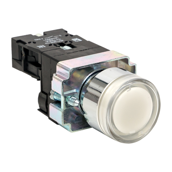 Кнопка BA21 с подстветкой 24В белая NO PROxima EKF