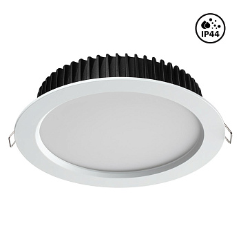 Встр.св-к (драйвер в комплект не входит) IP44 LED 4000K 20W DRUM белый NOVOTECH