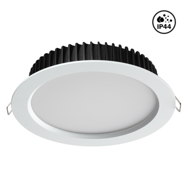 Встр.св-к (драйвер в комплект не входит) IP44 LED 4000K 20W DRUM белый NOVOTECH