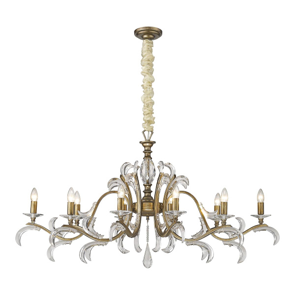 Люстра подвесная Состаренное серебро E14 10*40Вт WE308.10.223 WERTMARK