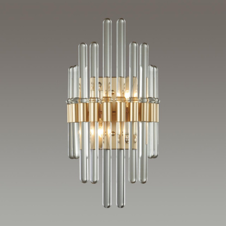 Бра E14 2*40W STIKA золотой/стекло ODEON LIGHT
