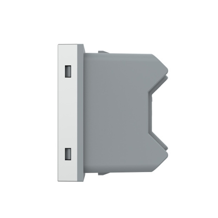 Розетка электрическая 1/2 10A, цвет серый (механизм) Livolo