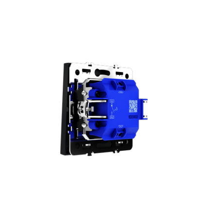Выключатель с самовозвратом встраиваемый Voltum S70 одноклавишный 10А, (графит)
