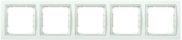 Рамка 5-местная квадратная РУ-5-ББ BOLERO Q1 белый IEK