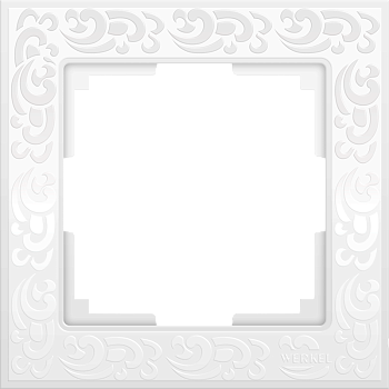 Flock Рамка горизонт/вертик 1 пост . белый IP20 Werkel