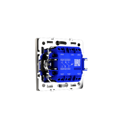 Проходной переключатель встраиваемый Voltum S70 двухклавишный с подсветкой 10А, (кашемир)