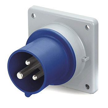 Вилка панельная IP44 32A 2P+E 230В DKC